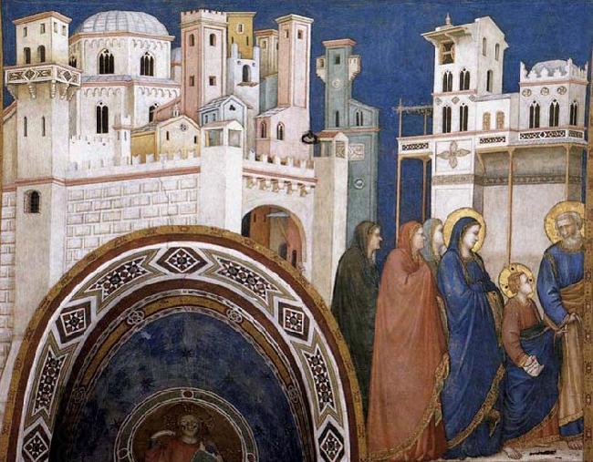 GIOTTO di Bondone Return of Christ to Jerusalem China oil painting art